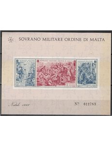SMOM 1968 Natale BF MNH**