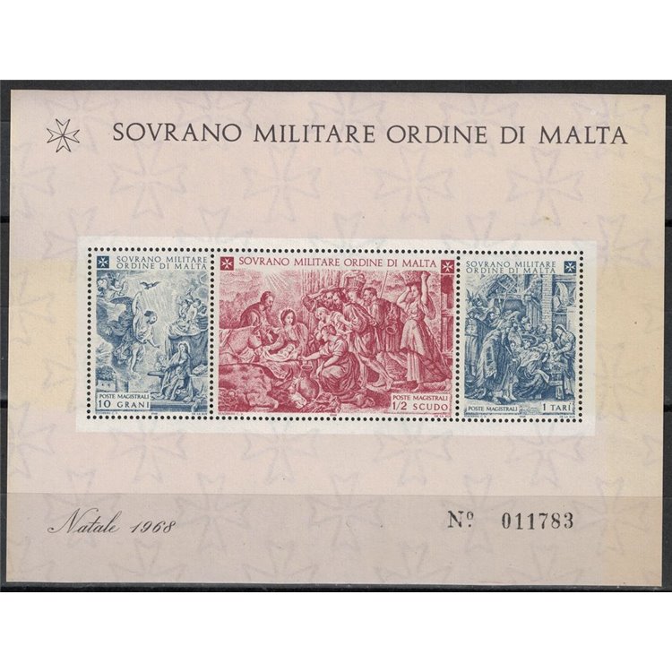 SMOM 1968 Natale BF MNH**