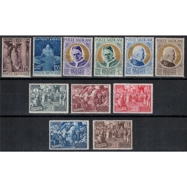 VATICAN 1951 Complete Year 11v MNH**