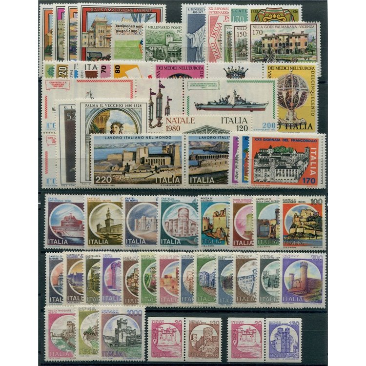 ITALIA 1980 Annata Completa 61v MNH**