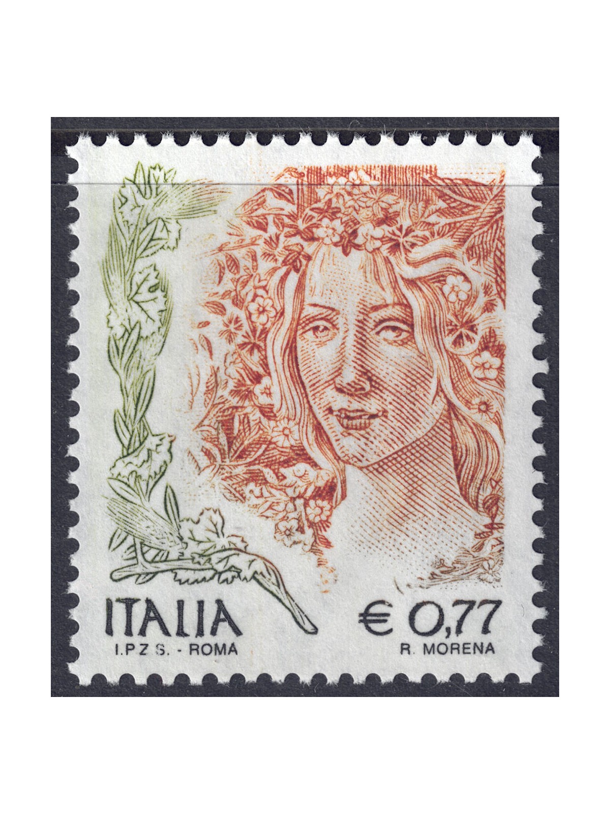 ITALIA 2003 La donna nell'arte € 0,77 dent. 13¼ MNH**