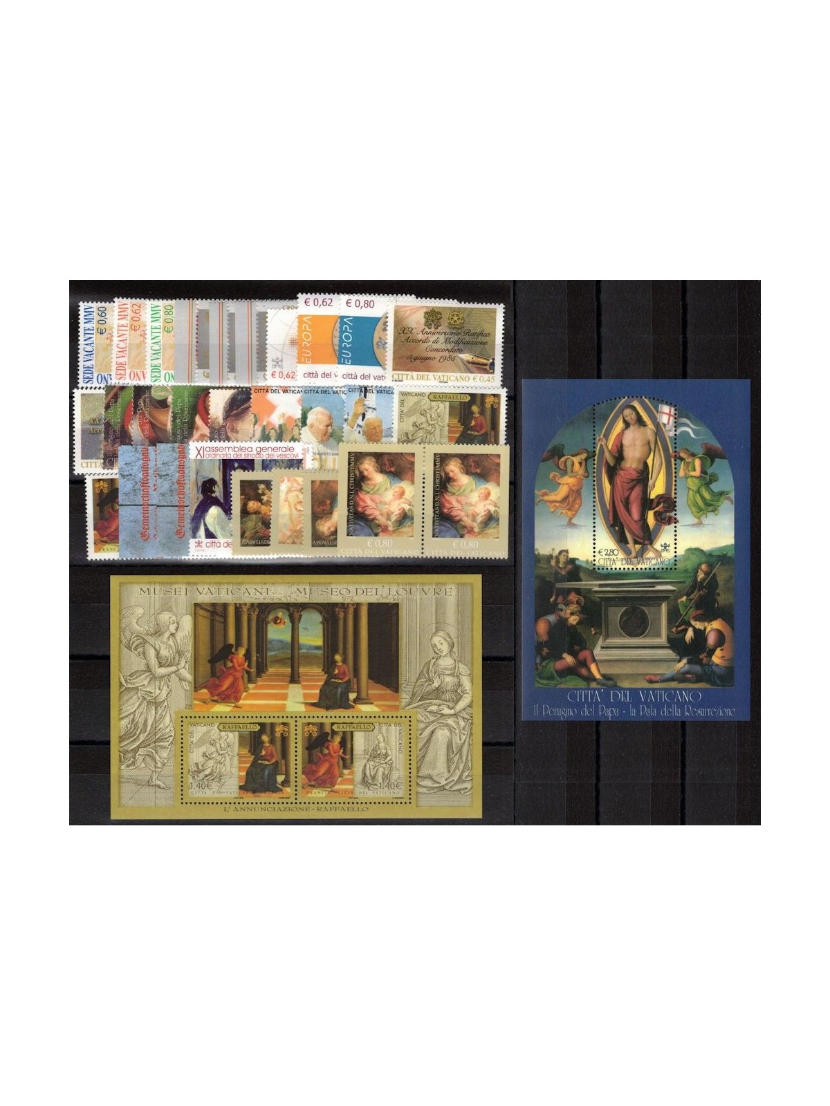 VATICANO 2005 Annata Completa 28v + 2 BF MNH**