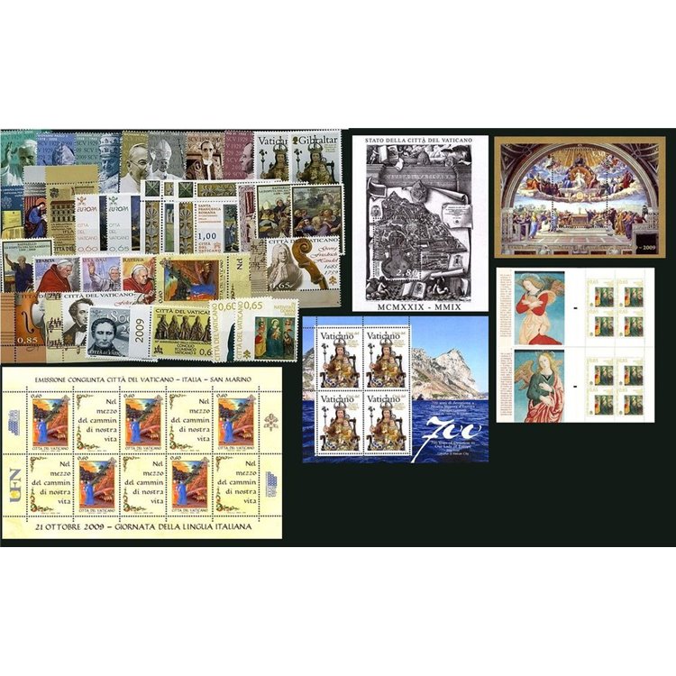 VATICANO 2009 Annata Completa 30v + 4 BF + 2 LB MNH**