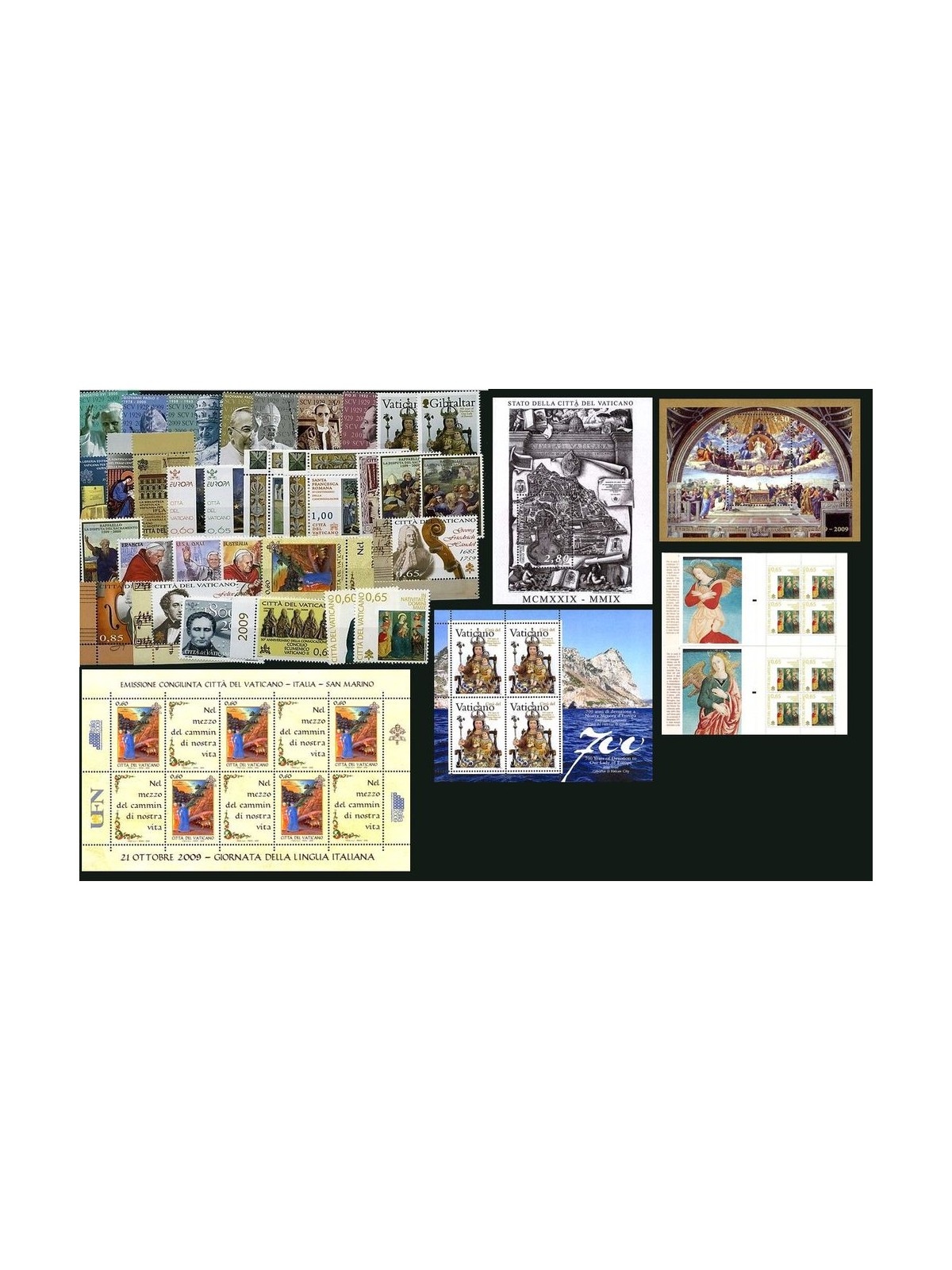VATICANO 2009 Annata Completa 30v + 4 BF + 2 LB MNH**