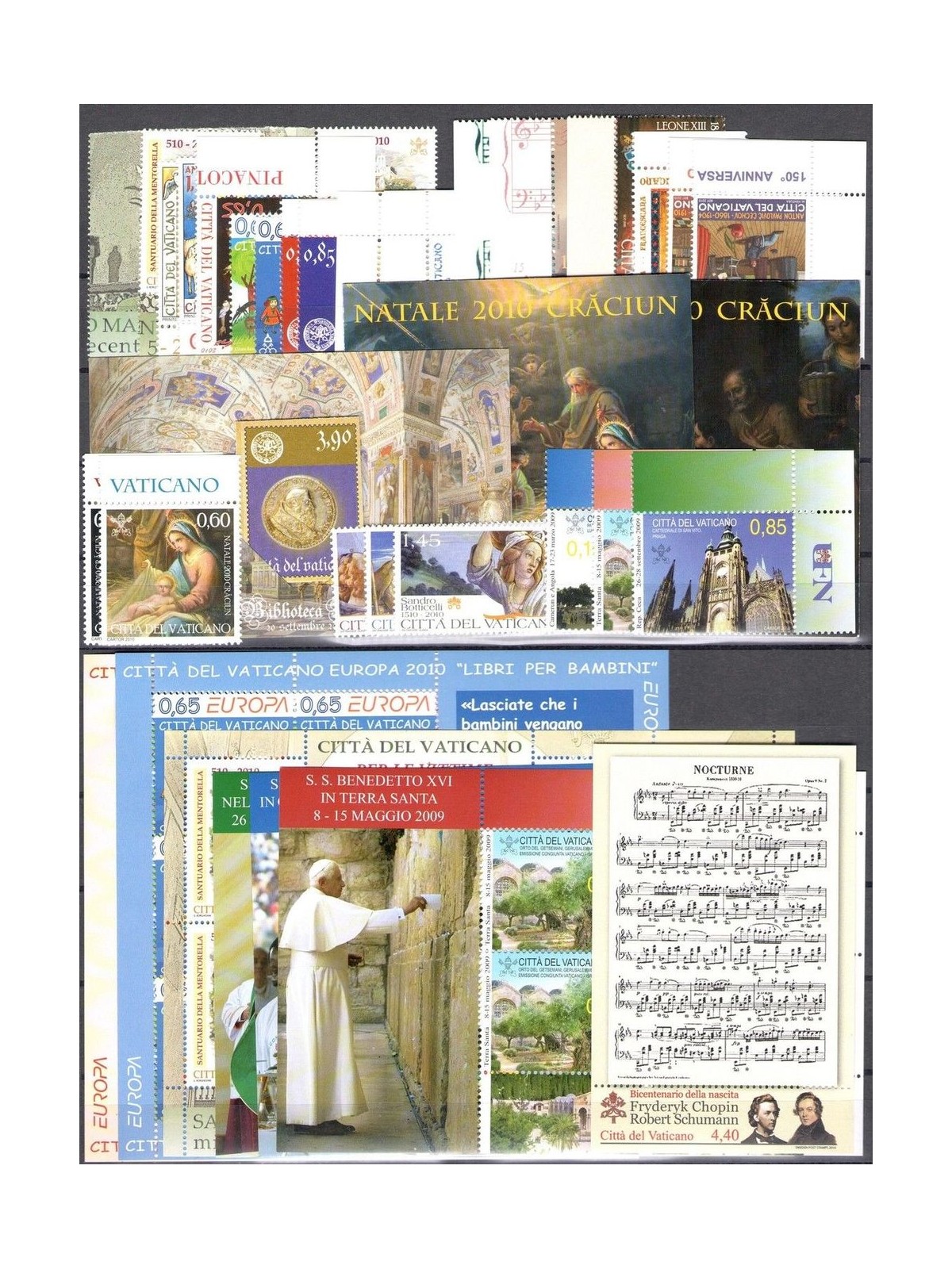 VATICAN 2010 Complete Year 26v + 7 s/s + 2 booklet MNH**