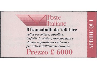 ITALY 1995 Italian Post Office £750 booklet MNH**