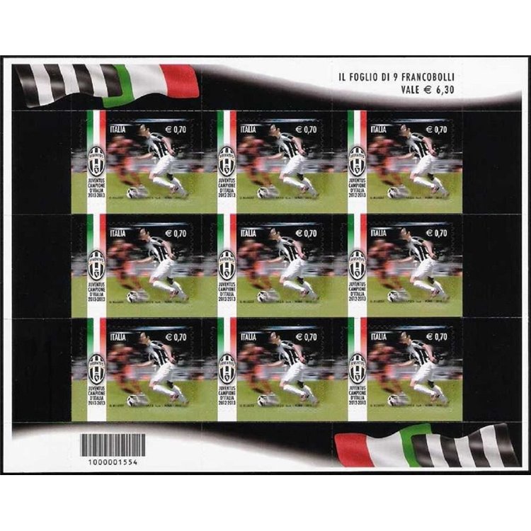 ITALIA 2013 Juventus Campione d'Italia MF MNH**