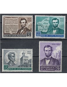 SAN MARINO 1959 Abramo Lincoln 4v MNH**
