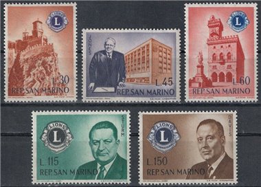SAN MARINO 1960 Lions Club 5v MNH**
