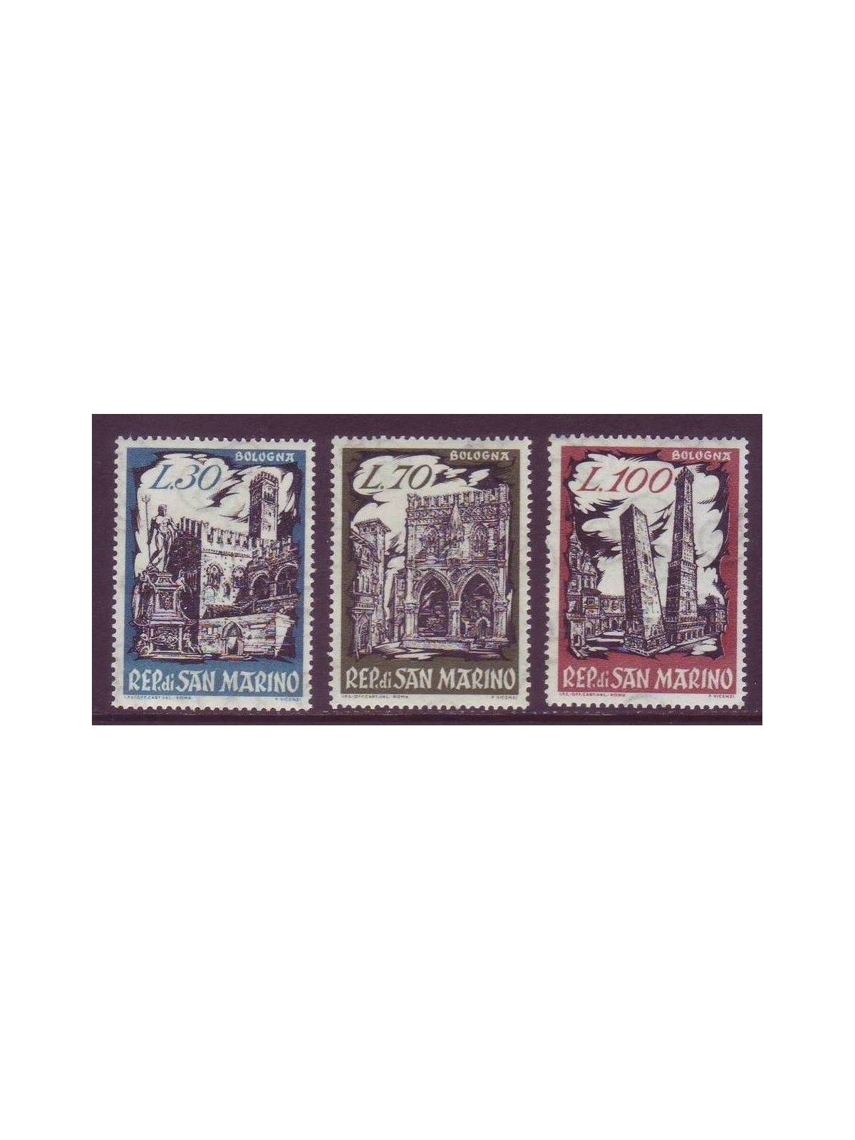 SAN MARINO 1961 Mostra filatelica Bophilex 3v MNH**