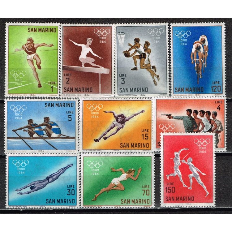 SAN MARINO 1964 Tokyo Olympics 10v MNH**