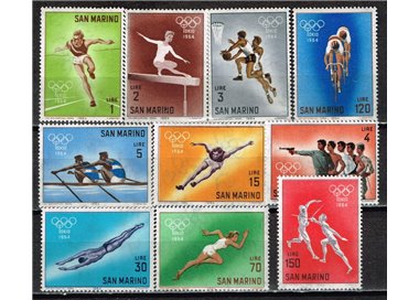 SAN MARINO 1964 Tokyo Olympics 10v MNH**