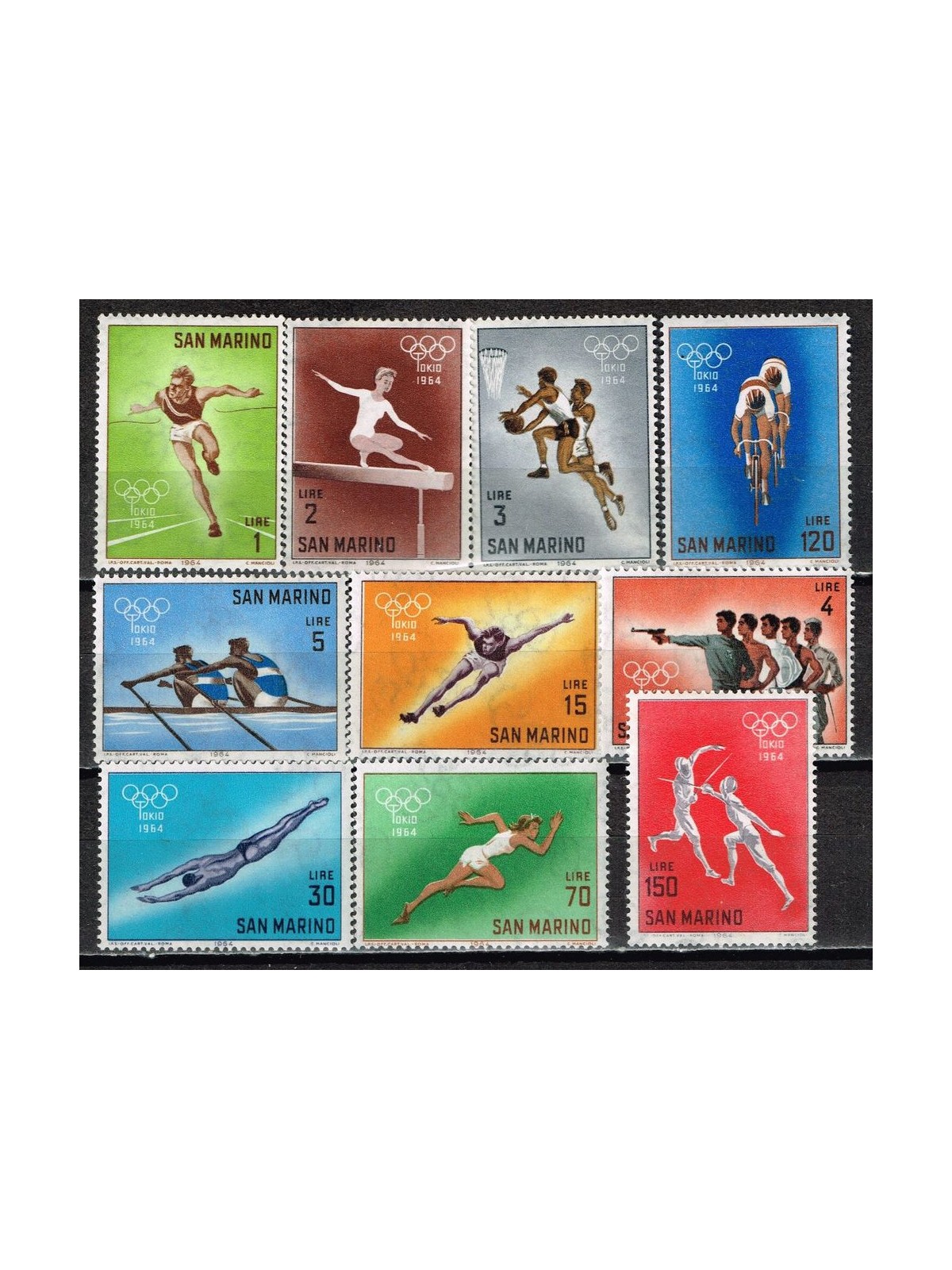 SAN MARINO 1964 Tokyo Olympics 10v MNH**