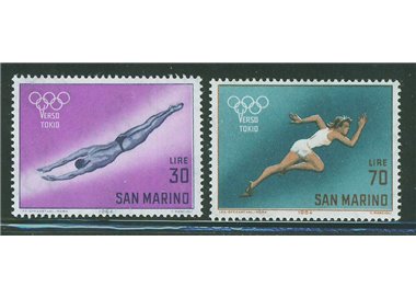 SAN MARINO 1964 Towards Tokyo 2v MNH**
