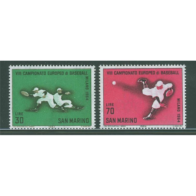 SAN MARINO 1964 Baseball Championship 2v MNH**