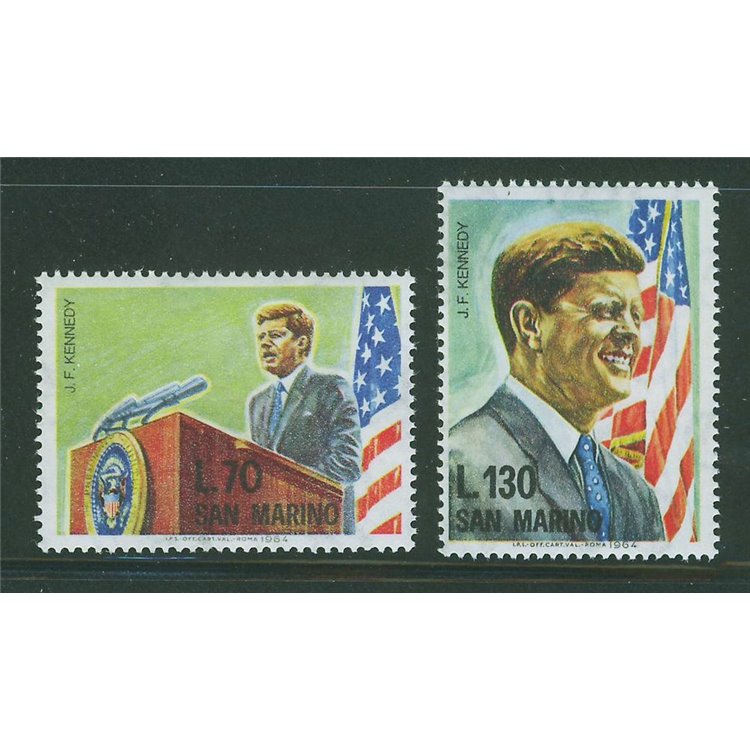 SAN MARINO 1964 JF Kennedy 2v MNH**