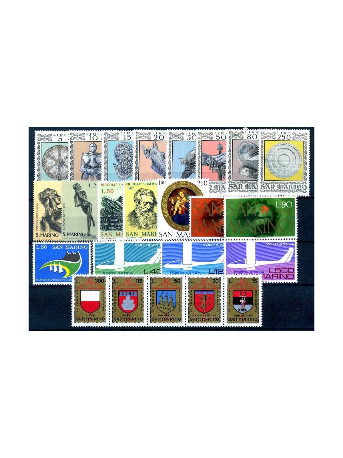SAN MARINO 1974 Annata completa 24v MNH**
