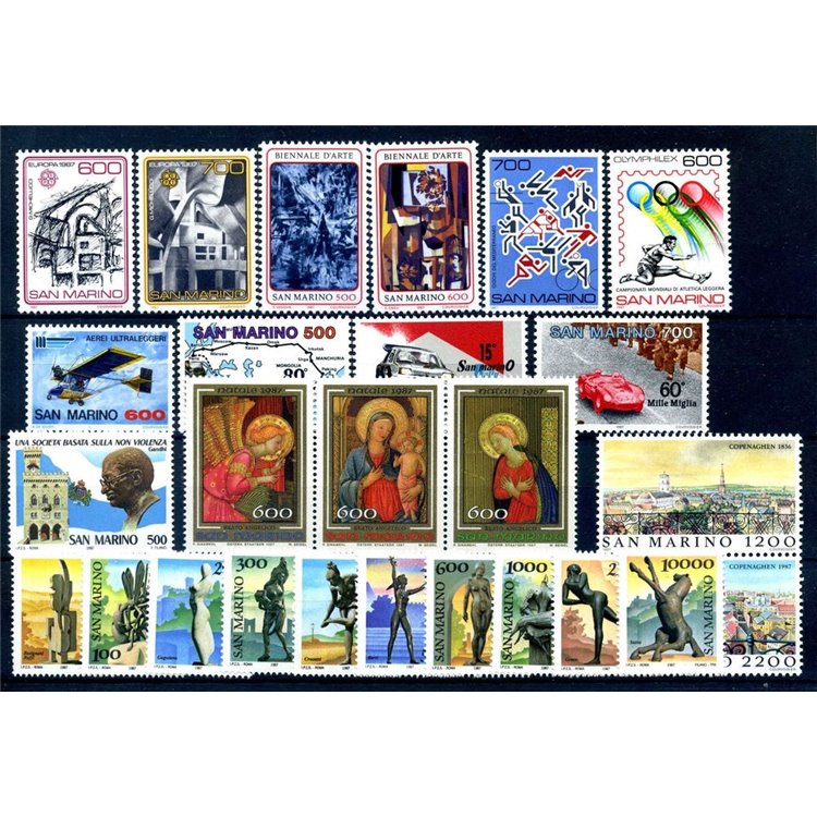 SAN MARINO 1987 Complete Year 26v MNH**