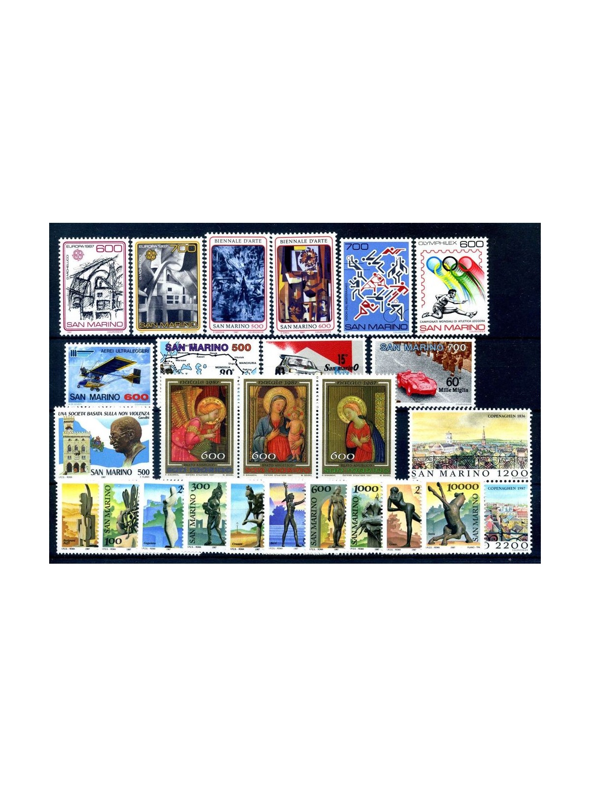 SAN MARINO 1987 Complete Year 26v MNH**