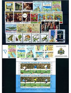 SAN MARINO 1990 Complete vintage 23v + 1 s/s + 1 booklet MNH**