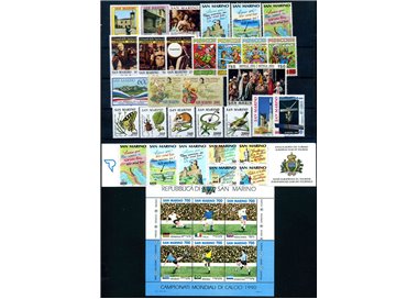 SAN MARINO 1990 Complete vintage 23v + 1 s/s + 1 booklet MNH**