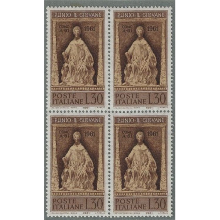 ITALY 1961 Pliny the Younger in block of four MNH**