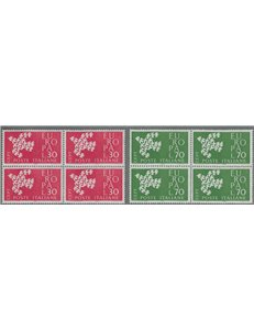 ITALIA 1961 Europa 2v in quartina MNH**