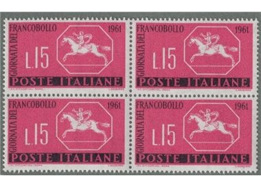 ITALY 1961 Stamp Day in block of four MNH**