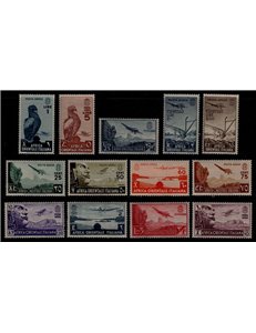 AFRICA ORIENTALE ITALIANA 1938 Serie pittorica (posta aerea) 13v MH*