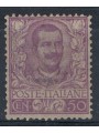 ITALIA REGNO 1901 Floreale 50c malva MH* © (Lusso)
