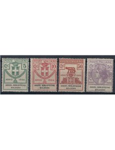 ITALY KINGDOM 1924 Semi-state institutions, libraries Bologna 4v MH*