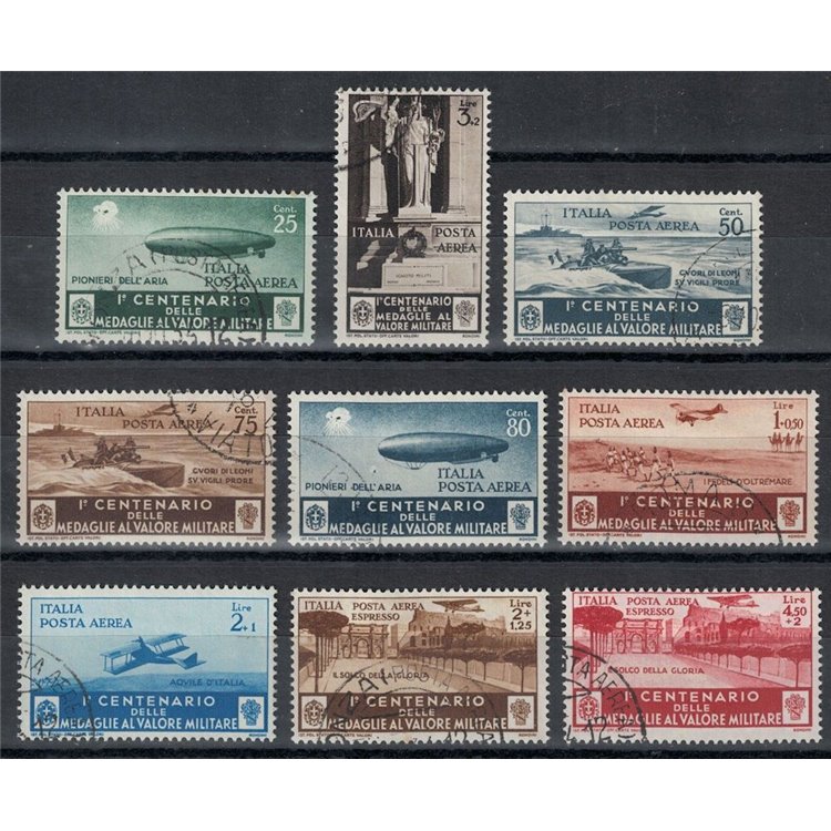 ITALY KINGDOM 1934 Medals of Valor (airmail) 9v us