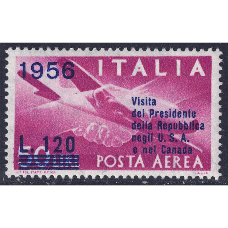 ITALY 1956 Visit of the President (airmail) MNH**