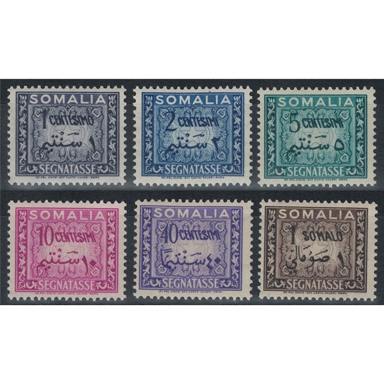 SOMALIA AFIS 1950 Postage due 6v MNH**