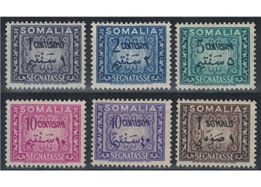 SOMALIA AFIS 1950 Segnatasse 6v MNH**