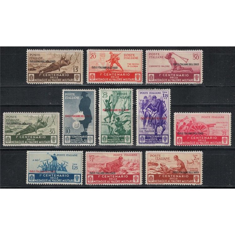 EGEO 1934 Medaglie al valore militare 11v MH*