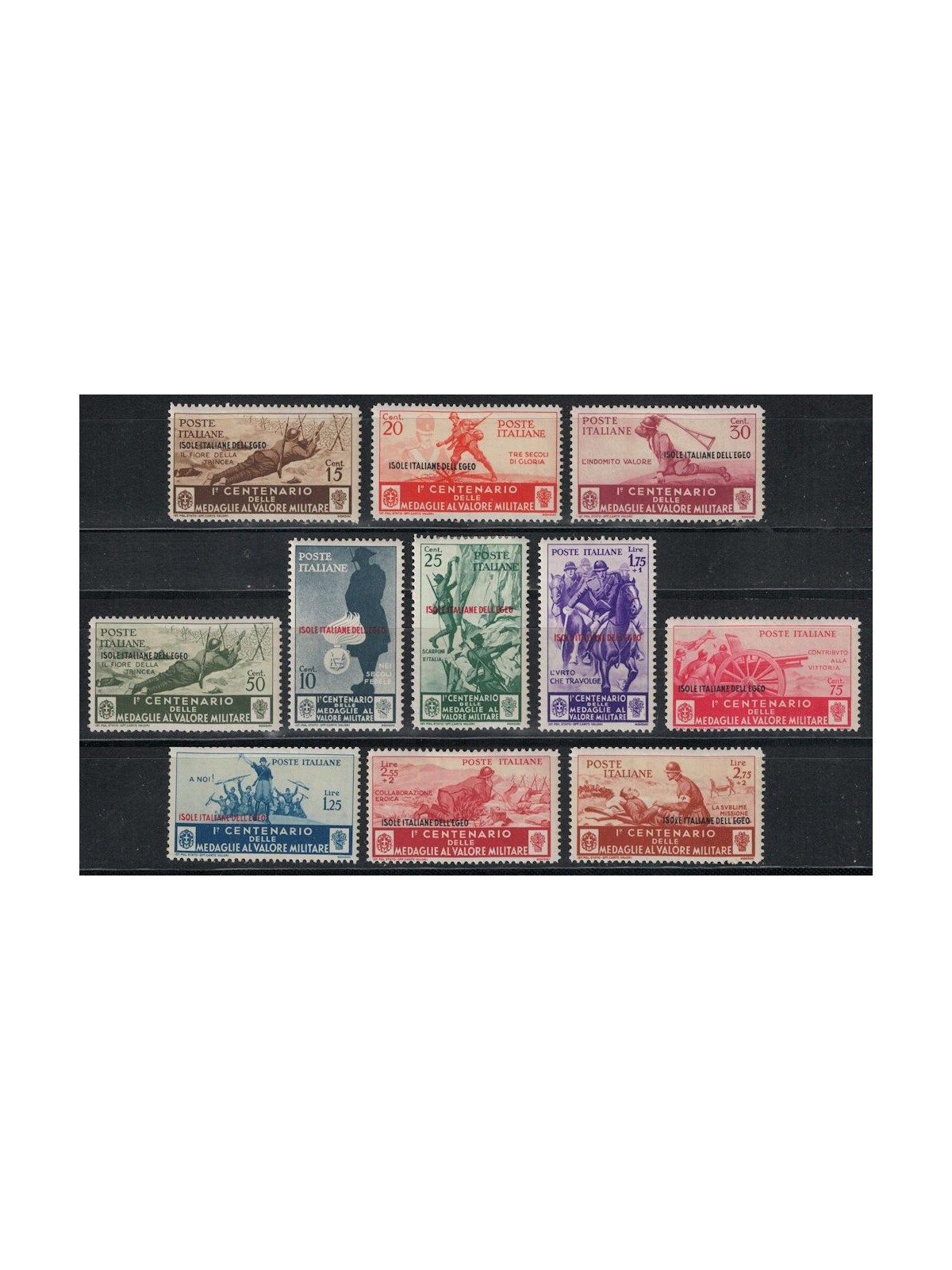 EGEO 1934 Medaglie al valore militare 11v MH*