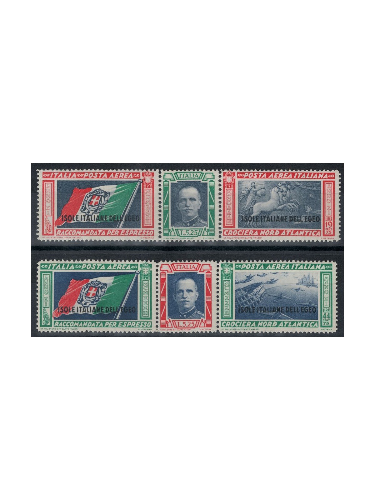 EGEO 1933 Balbo Cruise 2 triptychs MH*