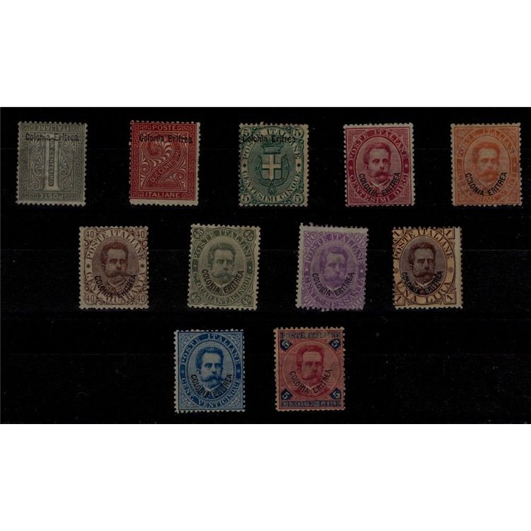 ERITREA 1893 Serie ordinaria 11v MH* ©