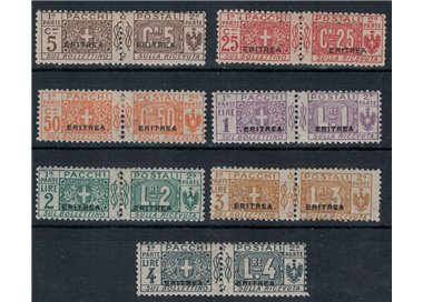 ERITREA 1916 Postal parcels 7v MH*