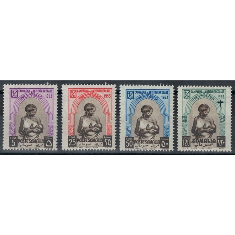 SOMALIA AFIS 1953 First Anti-Tuberculosis Campaign 4v MNH**