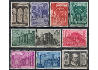 VATICANO 1949 Basiliche Romane 10v MNH**