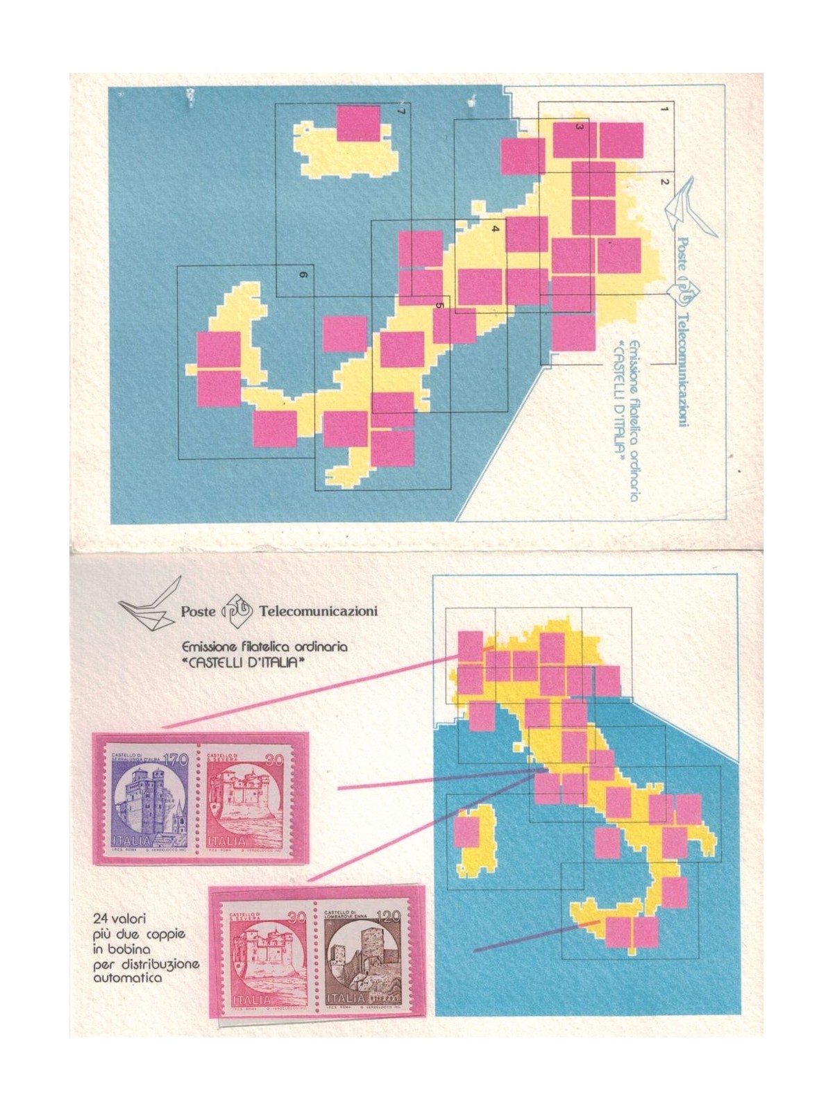 ITALY 1980 Castles of Italy official booklet of 28v MNH**