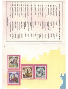 ITALIA 1980 Castelli d'Italia libretto ufficiale di 28v MNH**