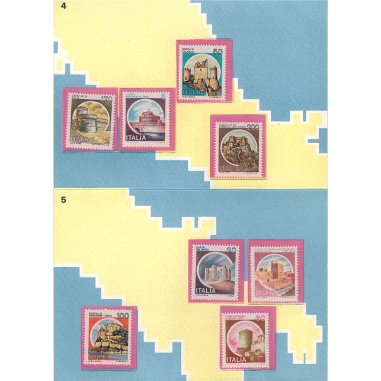 ITALIA 1980 Castelli d'Italia libretto ufficiale di 28v MNH**