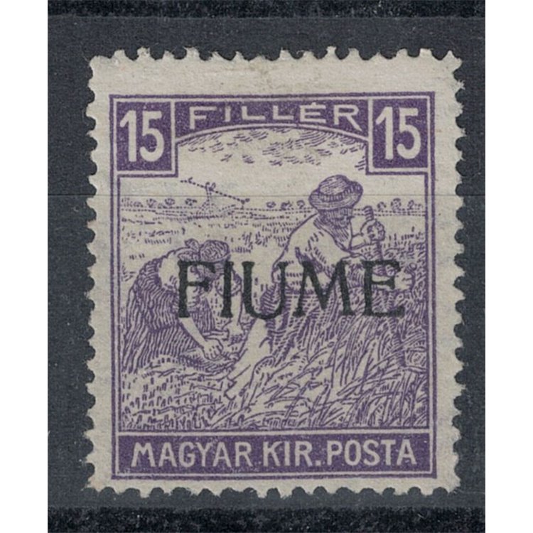 FIUME 1918-19 Mietitori, cifra in negativo 1v MH*