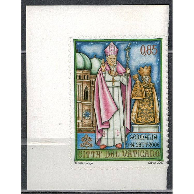 VATICANO 2007 Viaggi di Benedetto XVI da LB MNH**