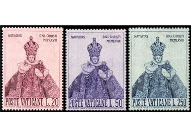 VATICAN 1968 Christmas 3v MNH**