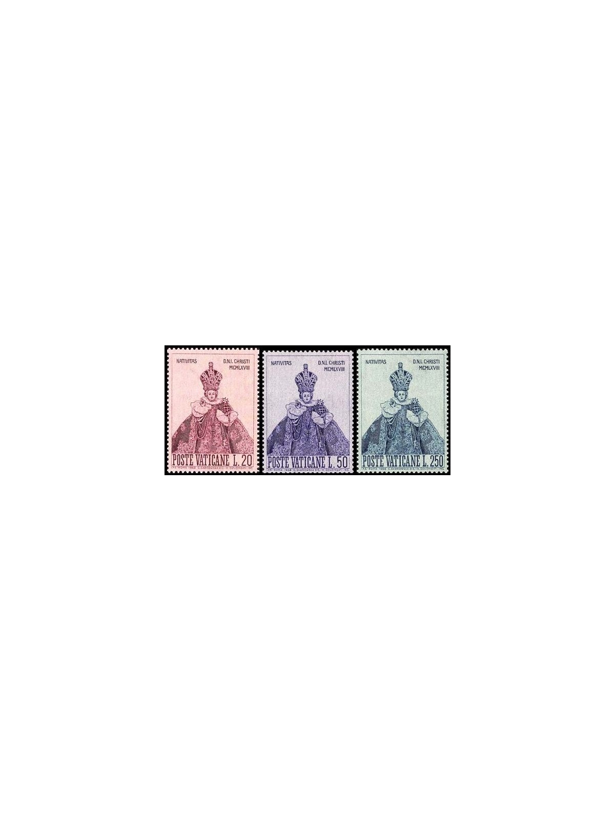 VATICANO 1968 Natale 3v MNH**
