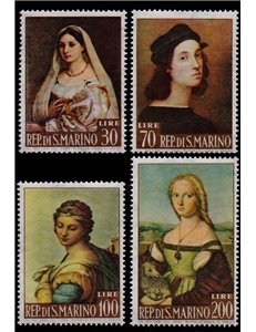SAN MARINO 1963 Paintings by Raphael 4v MNH**